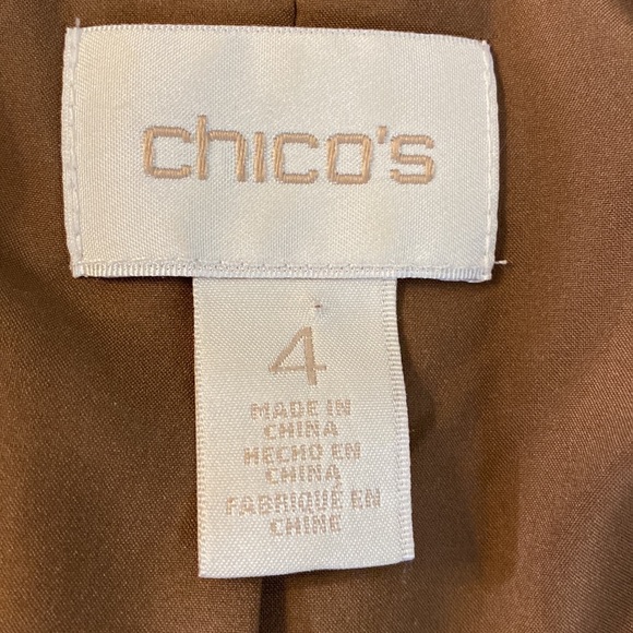Chico’s Faux Leather Jacquard Moto Jacket Size 2X - Picture 5 of 12